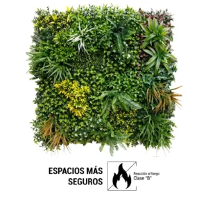 Jardín vertical ignifugo Menorca con reacción al fuego clase B