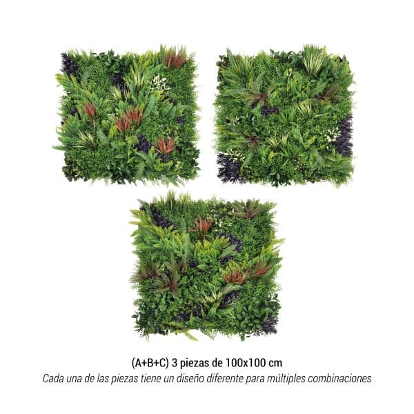 Jardín Vertical AMAZONAS 3 Piezas 100x100cm - Imagen 7