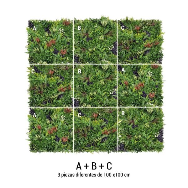 Jardín Vertical AMAZONAS 3 Piezas 100x100cm - Imagen 4