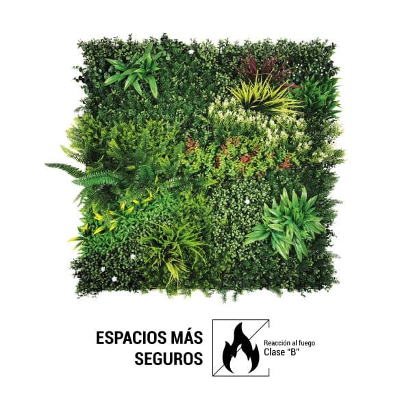 Jardín Vertical COSTA RICA Reacción Fuego Clase "B" 100x100cm - Imagen 2