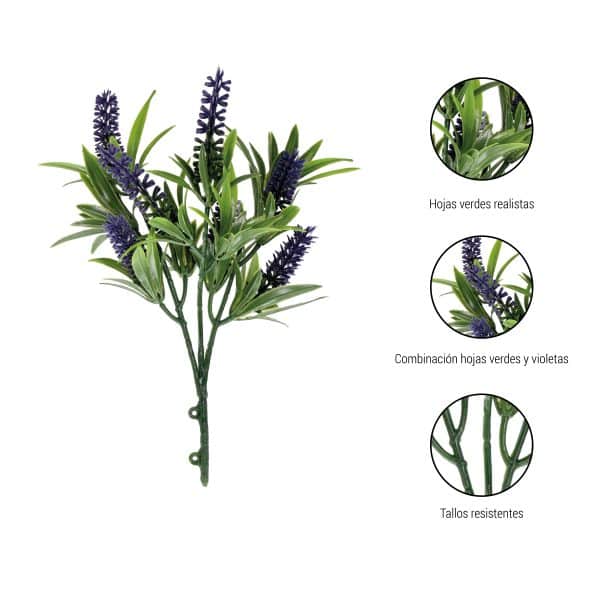 Ramo Artificial LAVANDA Pack 5 Ramos - Imagen 5