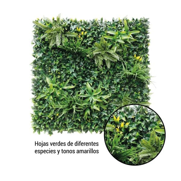 Jardín Vertical SALVAJE PLUS Reacción Fuego Clase "B" 100x100cm - Imagen 4