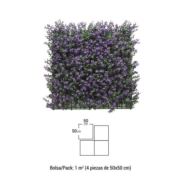 Jardín Vertical BUXUS LAVANDA 4 piezas 50x50cm - Imagen 4