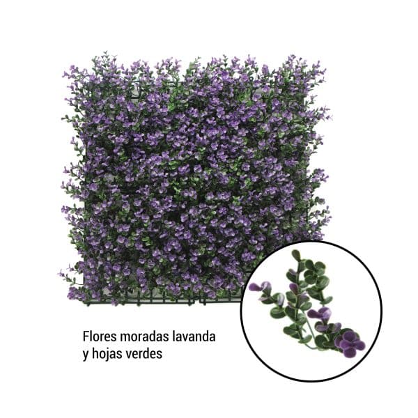 Jardín Vertical BUXUS LAVANDA 4 piezas 50x50cm - Imagen 2