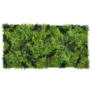 Jardín vertical artificial Oslo Edge de Bonerva, pack de 2 paneles de 100x100cm con follaje denso y helechos realistas para pared vegetal interior y exterior.