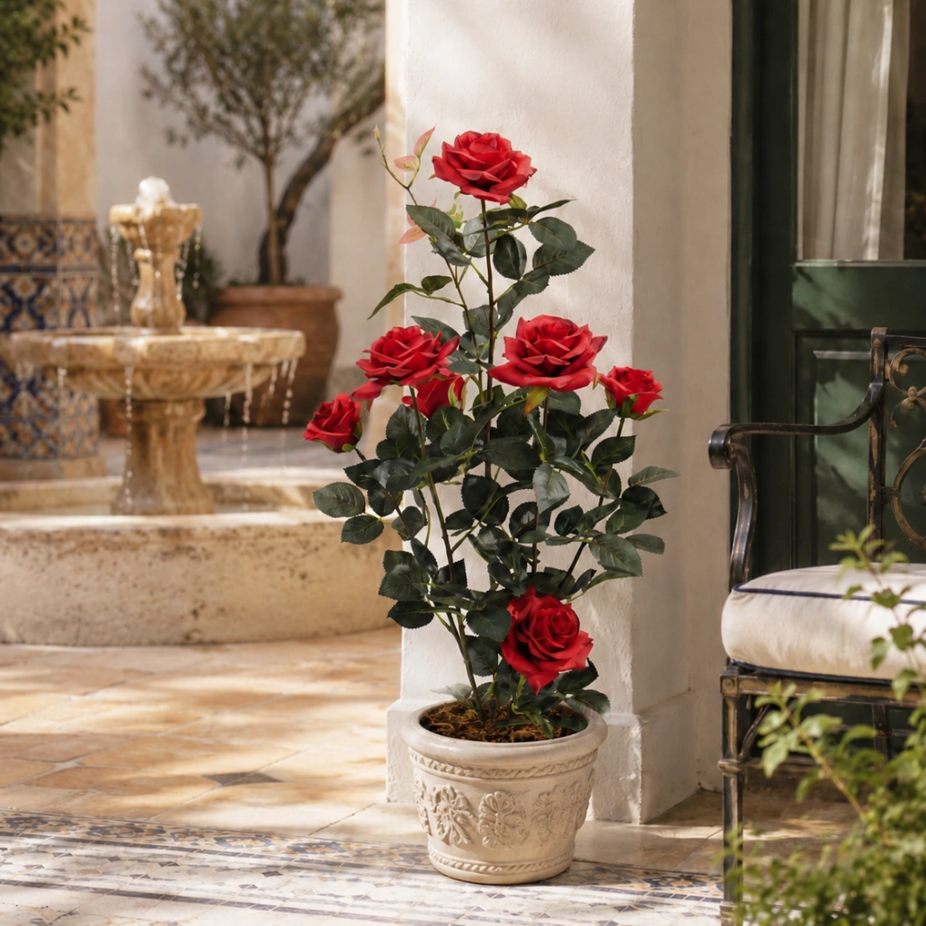 Planta artificial ROSAL ROJO DECO - Imagen 4