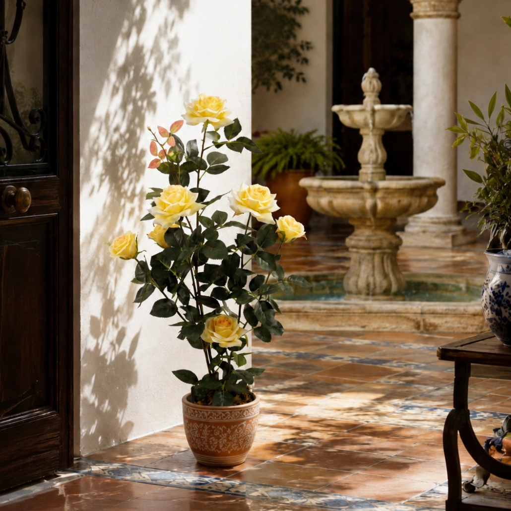 Planta artificial ROSAL AMARILLO DECO - Imagen 6