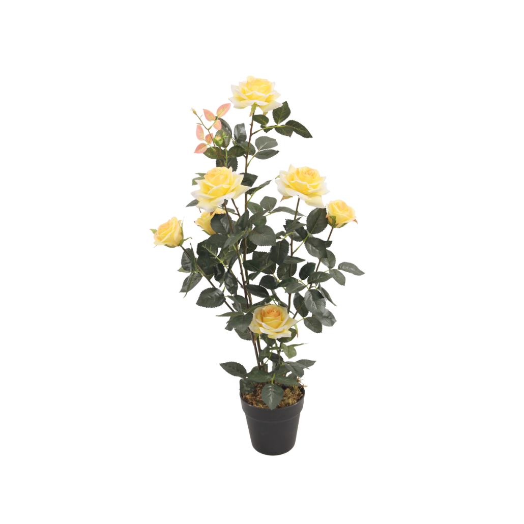 Planta artificial Rosal Amarillo Deco Bonerva