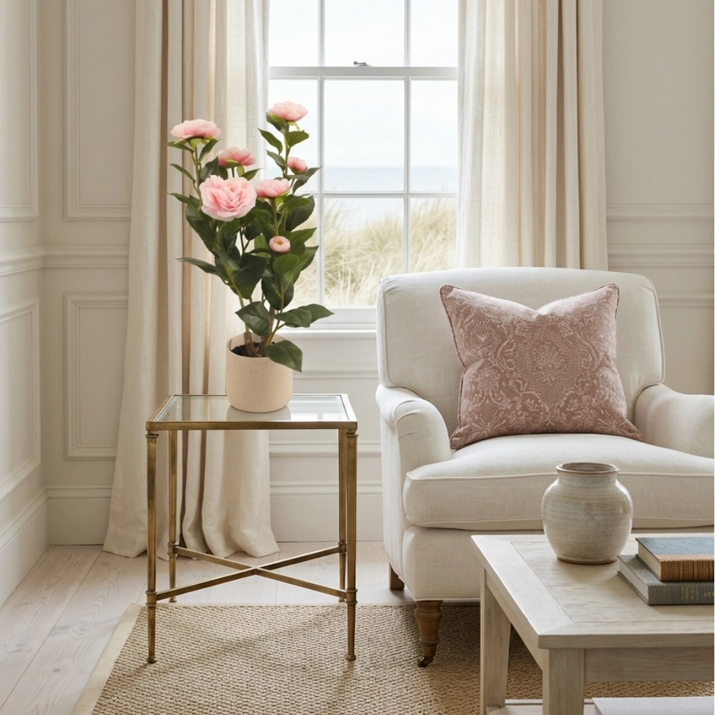 Planta artificial CAMELIA ROSA DECO - Imagen 5