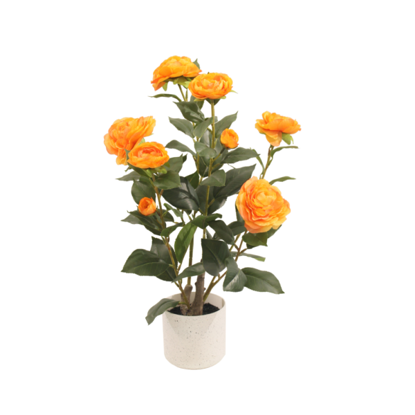 Planta artificial Camelia Naranja Deco Bonerva