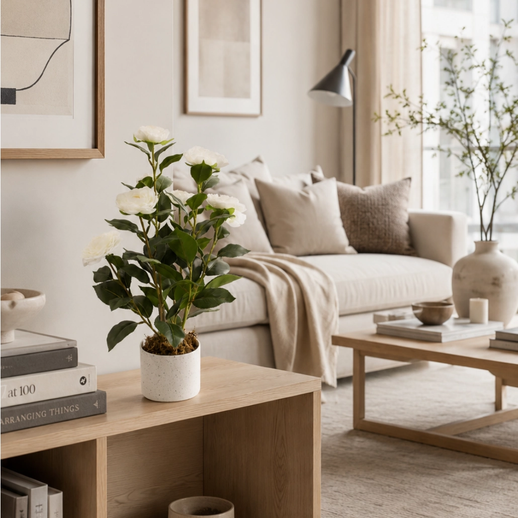 Planta artificial CAMELIA BLANCA DECO - Imagen 3